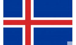 Drapeau Islande (19.5x13cm) - Sticker/autocollant